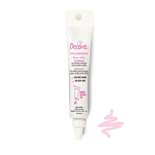 Decora jedlý psací gel - růžový
