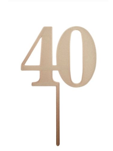Dortový zápich číslo 40 zlatý