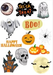 Jedlý papír Halloween na dort SLADCOSTI