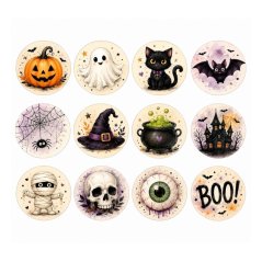 Jedlý papír Halloween IV. – 12 ks, Ø 5 cm