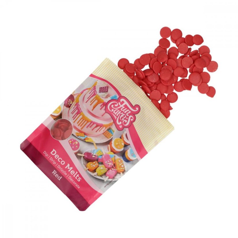 Barevná poleva Funcakes Red - červená, 250g