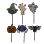 Cupcake  barevné zápichy Halloween – sada 6 ks