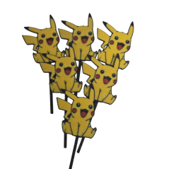 Cupcake zápichy Pikachu – sada 6 ks