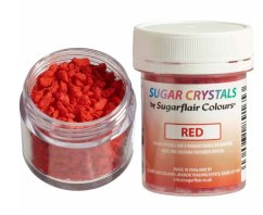 Sugarflair Cukrové krystaly SUGAR CRYSTALS Red