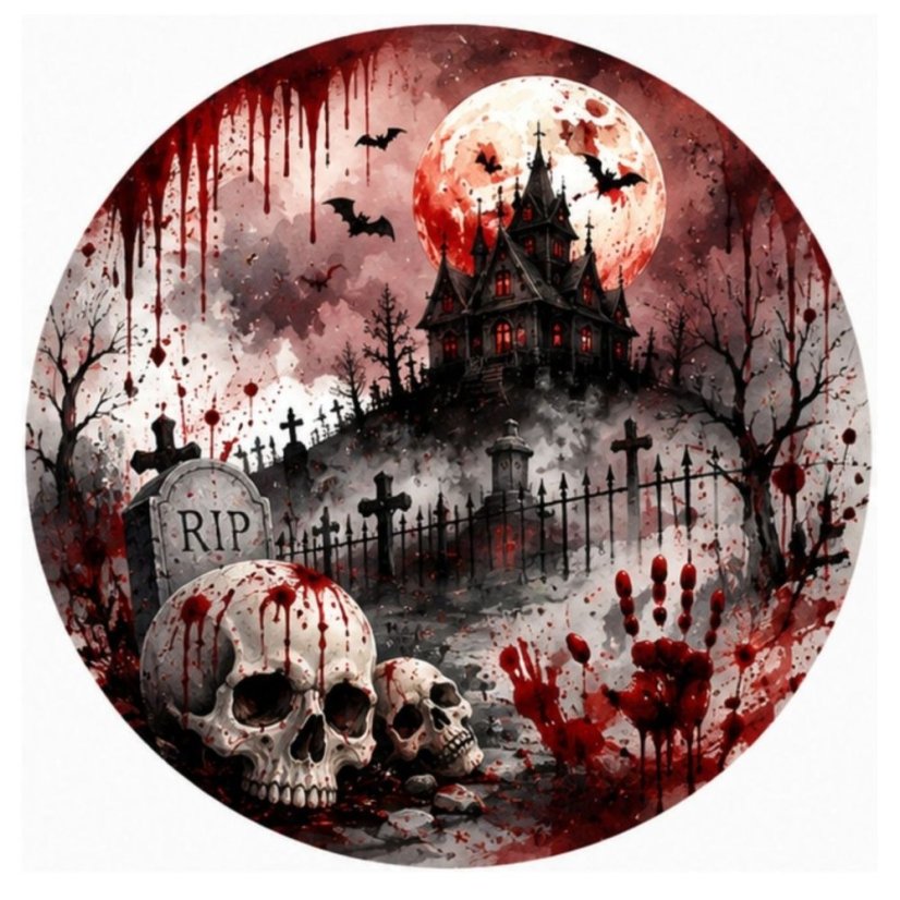 Jedlý papír Halloween na dort III. Ø 19 cm