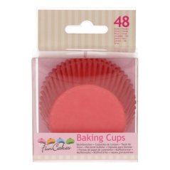 Cukrářské košíčky, 50x32mm Red, FunCakes, 48ks