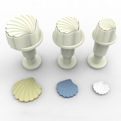 Vypichovače Shells - mušličky, 3ks, Dekofee