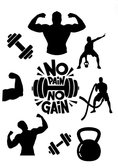 Jedlý papír fitness gym Jedlý papír fitness gym