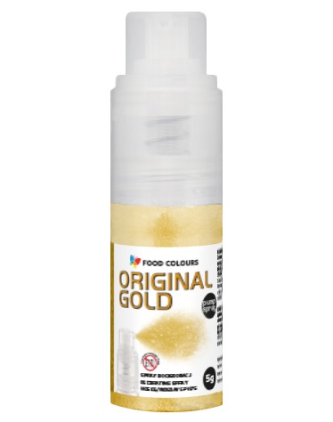 Třpytky v rozprašovači Food Colours Original Gold - zlatá, 5g