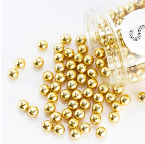 Cukrové zdobení Super Streusel Schokokugeln Gold, 180g