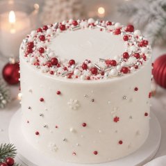 Tmavě červené cukrové zdobení – mix perliček Cherry Queen