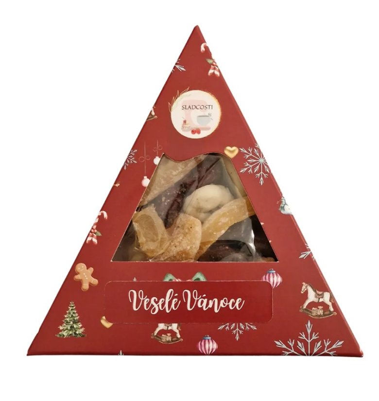 SLADCOSTI Veselé Vánoce ovoce trojúhelník 80 g