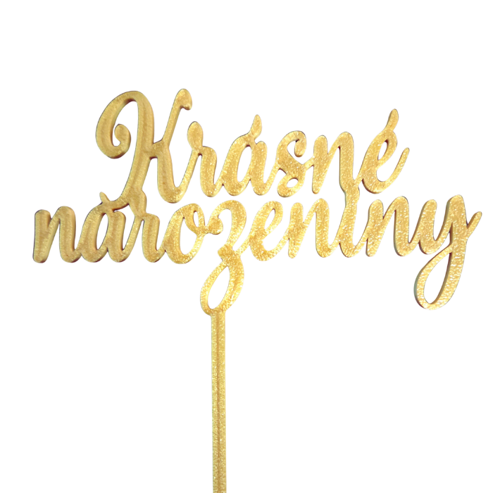 Zápich na dort Krásné narozeniny (různé barvy)