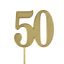 Dortový zápich číslo 50 zlatý