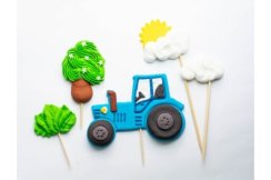 Cukrová dekorace Traktor