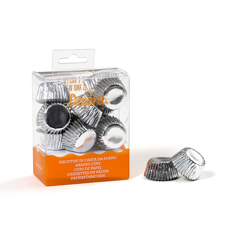 Cukrářské košíčky na pralinky stříbrné 27 x 17 mm Decora, 180ks