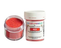 Sugarflair třpytkový cukr red
