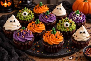 Dokonalé halloweenské cupcakes – recept krok za krokem