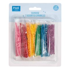 Duhové cukrové zdobení 7v1 Rainbow PME 42 g