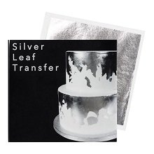 Transfer plát stříbrný Sugarflair (8 x 8cm)