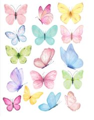 Jedlý papír Motýlci pastel