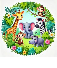 Jedlý papír zvířátka kruh