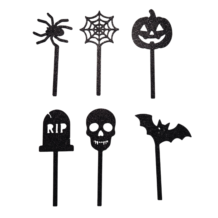Cupcake zápichy Halloween – sada 6 ks