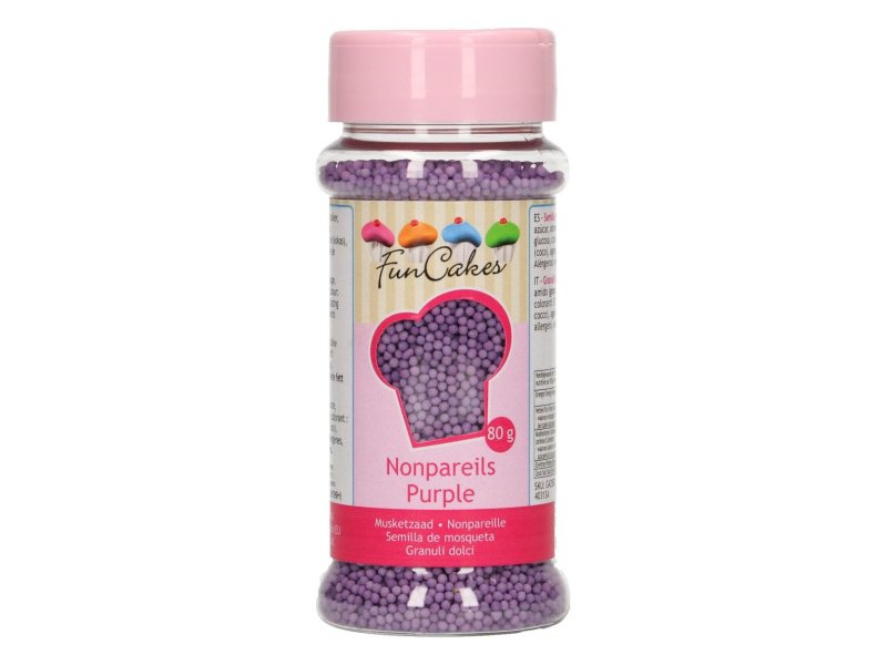 Cukrové zdobení FunCakes, máček fialový 80g