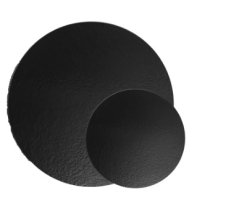 Pevná černá podložka 1 cm s ozdobným okrajem, více rozměrů