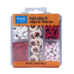 Halloween cukrové zdobení 5v1 Bloody Eyes PME 105 g