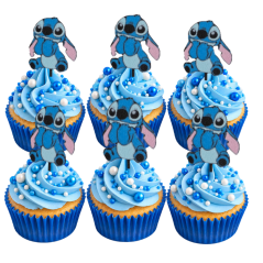 Cupcake zápichy Stitch – sada 6 ks