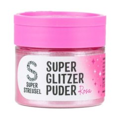 Jedlý Glitrový prach Super Streusel Rose - Růžový, 10g