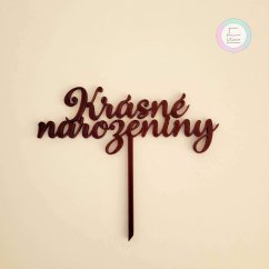 Zápich Krásné narozeniny hnědý