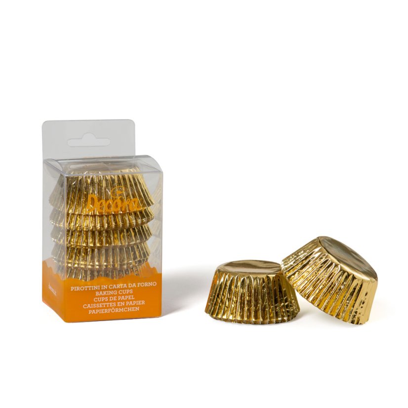 Cukrářské košíčky Gold 50x32 mm, 60ks, Decora