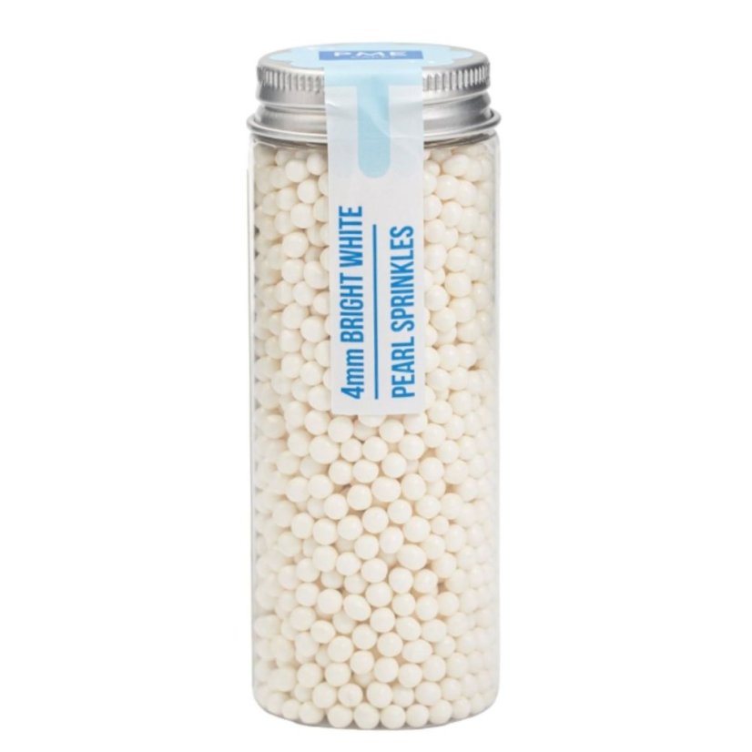 Bílé cukrové perličky Bright White 4 mm PME 74 g
